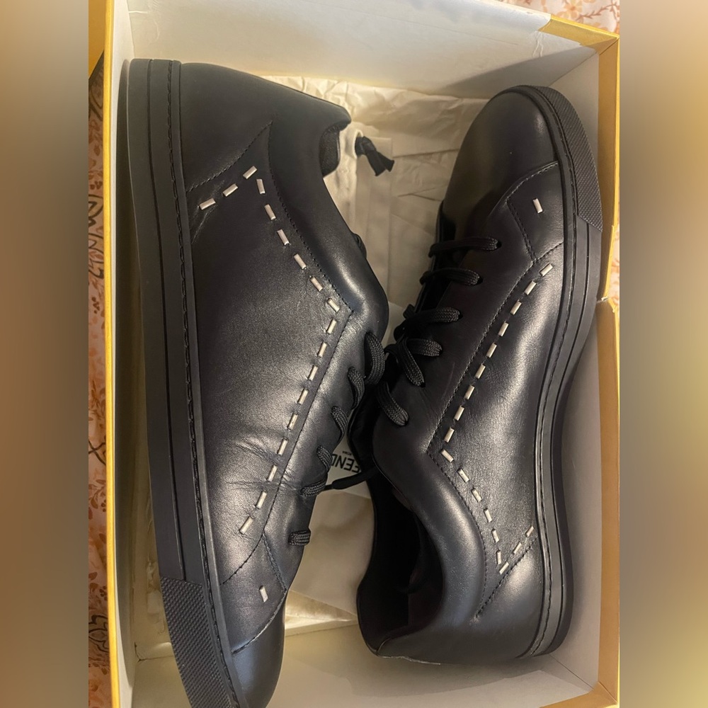Fendi Black Sneakers with Sleek Design and Durable Sole